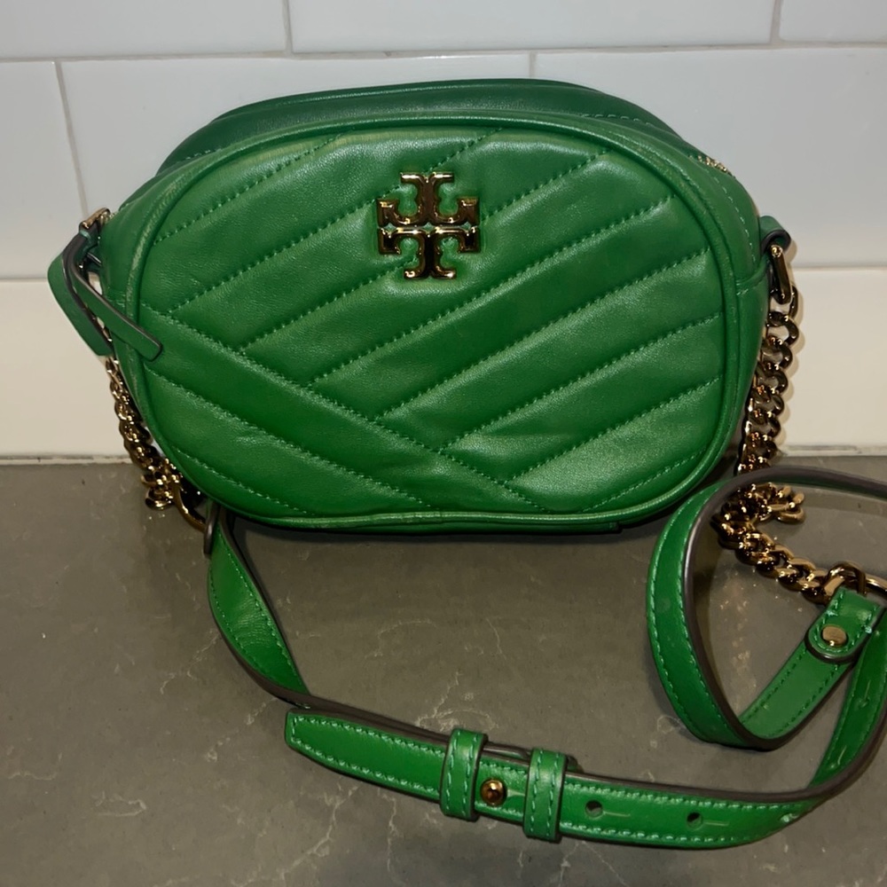Tory Burch small Kira chevron camera bag